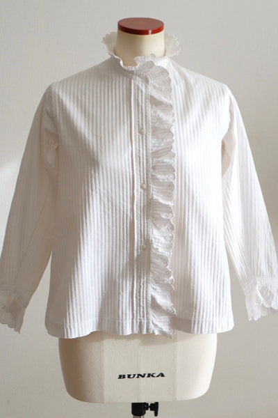 1910s French Hand-Finished Cotton Blouse