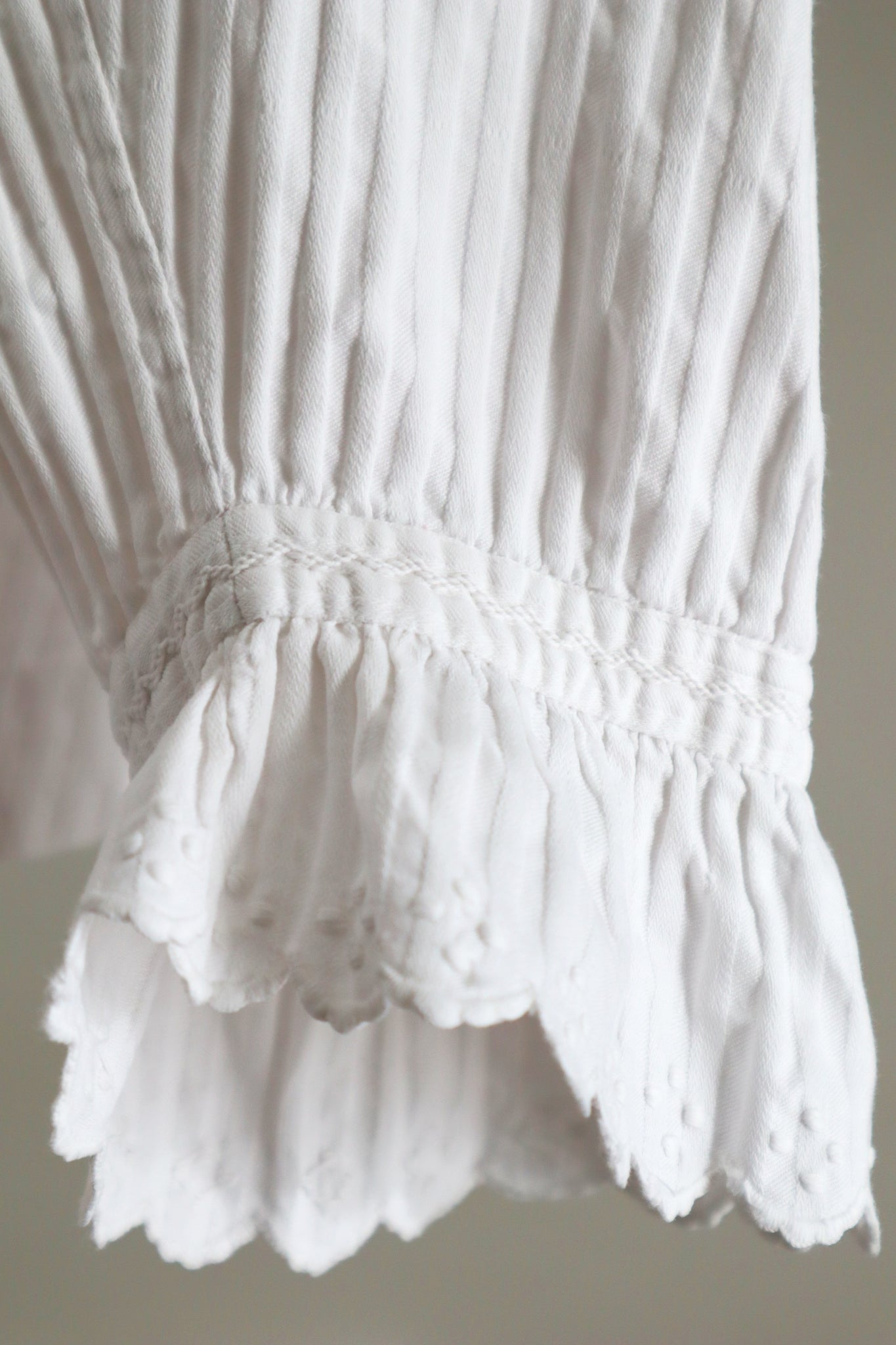 1910s French Hand-Finished Cotton Blouse