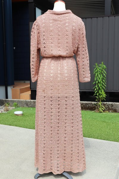 70s Hand Crocheted Glitter Dress