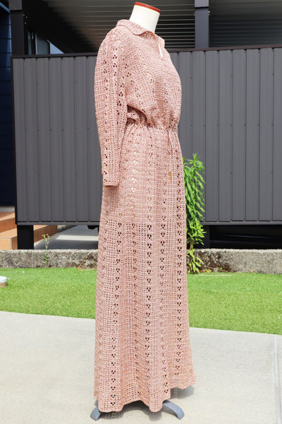 70s Hand Crocheted Glitter Dress