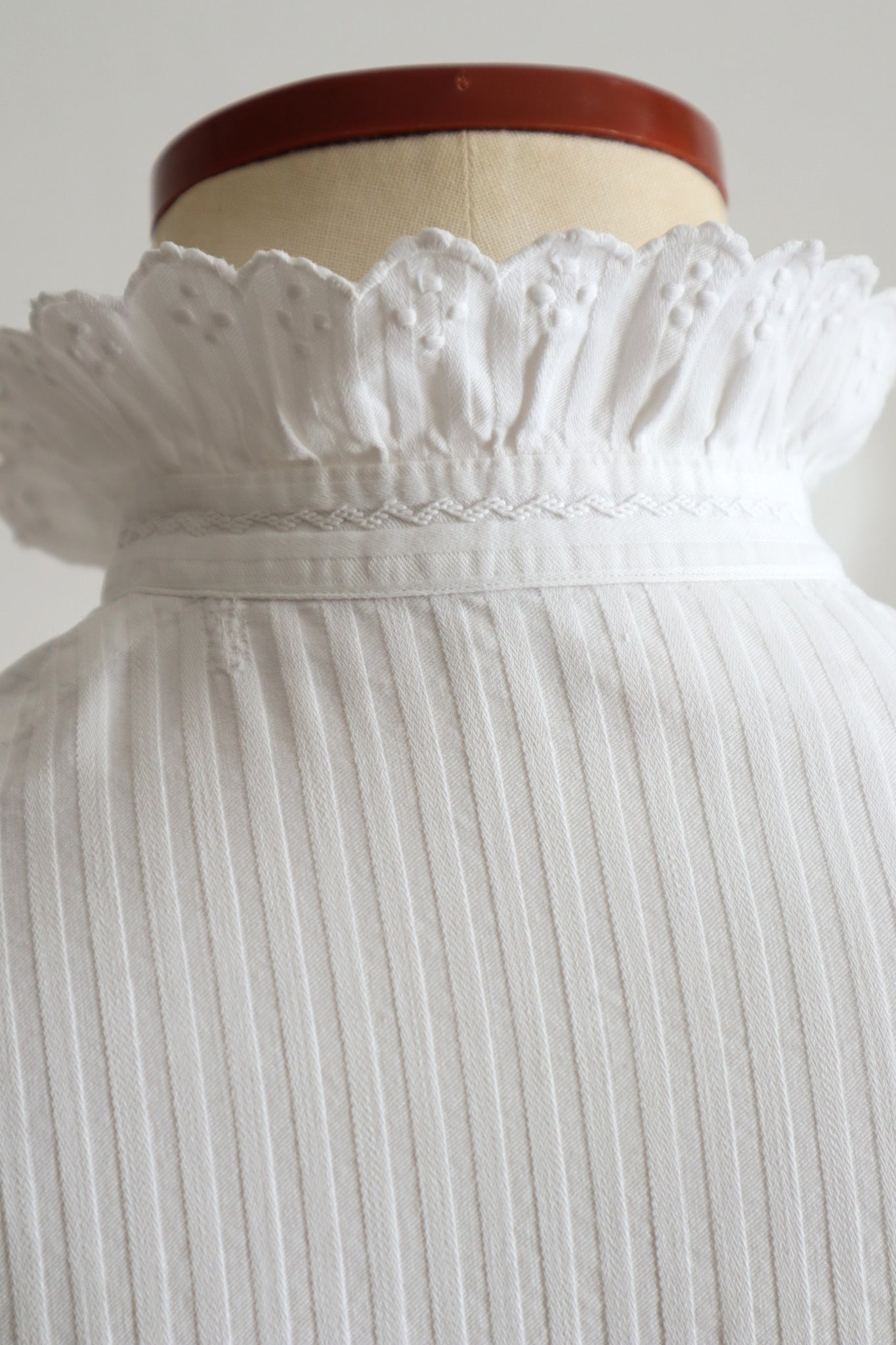 1910s French Hand-Finished Cotton Blouse