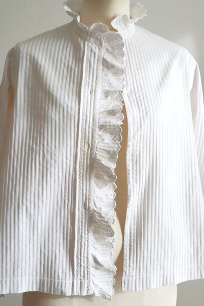 1910s French Hand-Finished Cotton Blouse