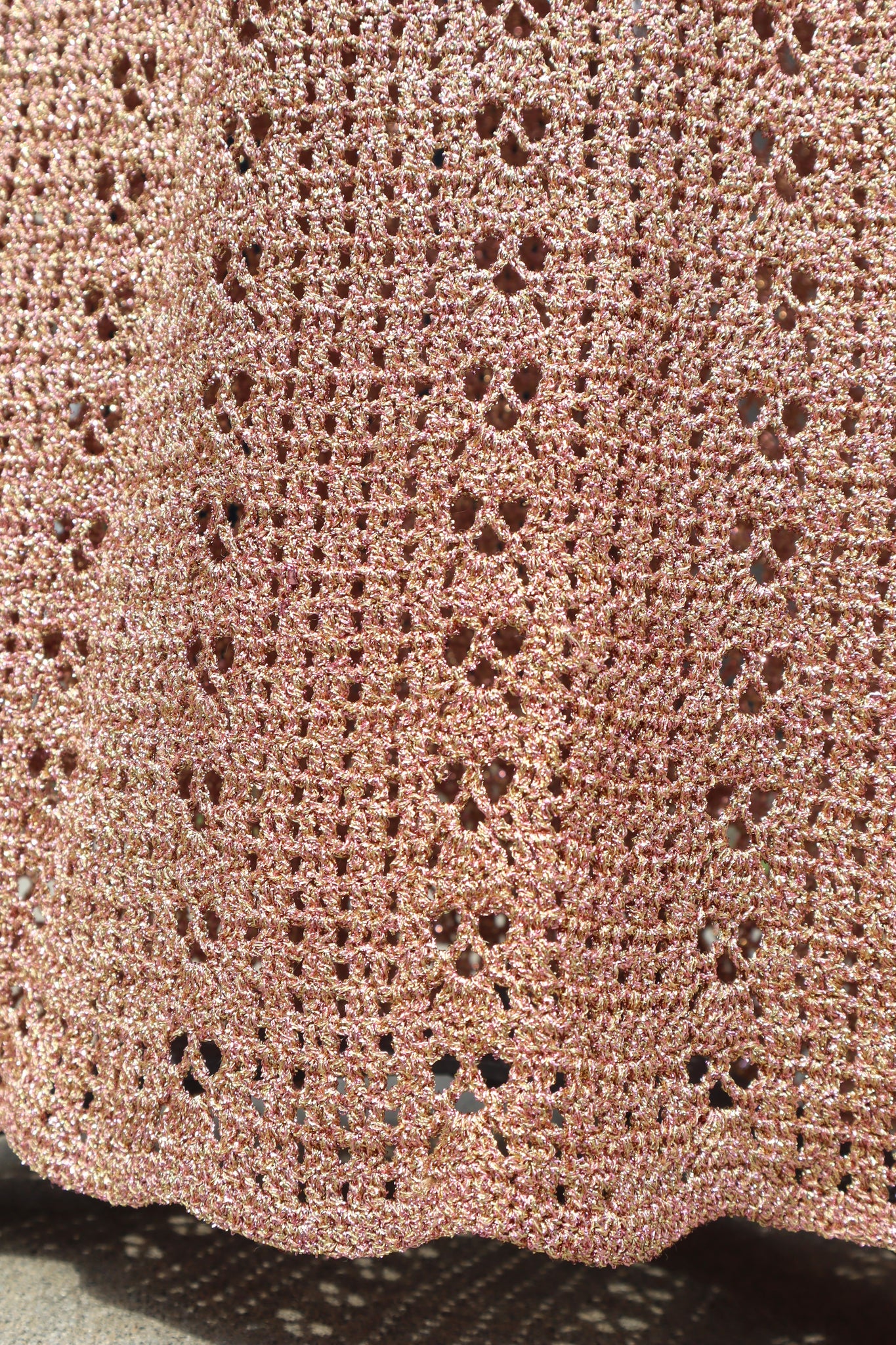 70s Hand Crocheted Glitter Dress