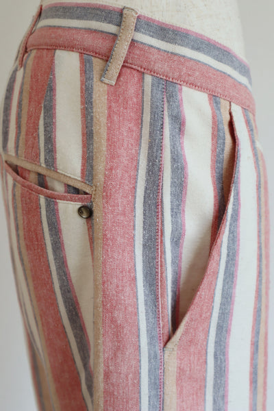 Vintage Stripe Cotton Pants