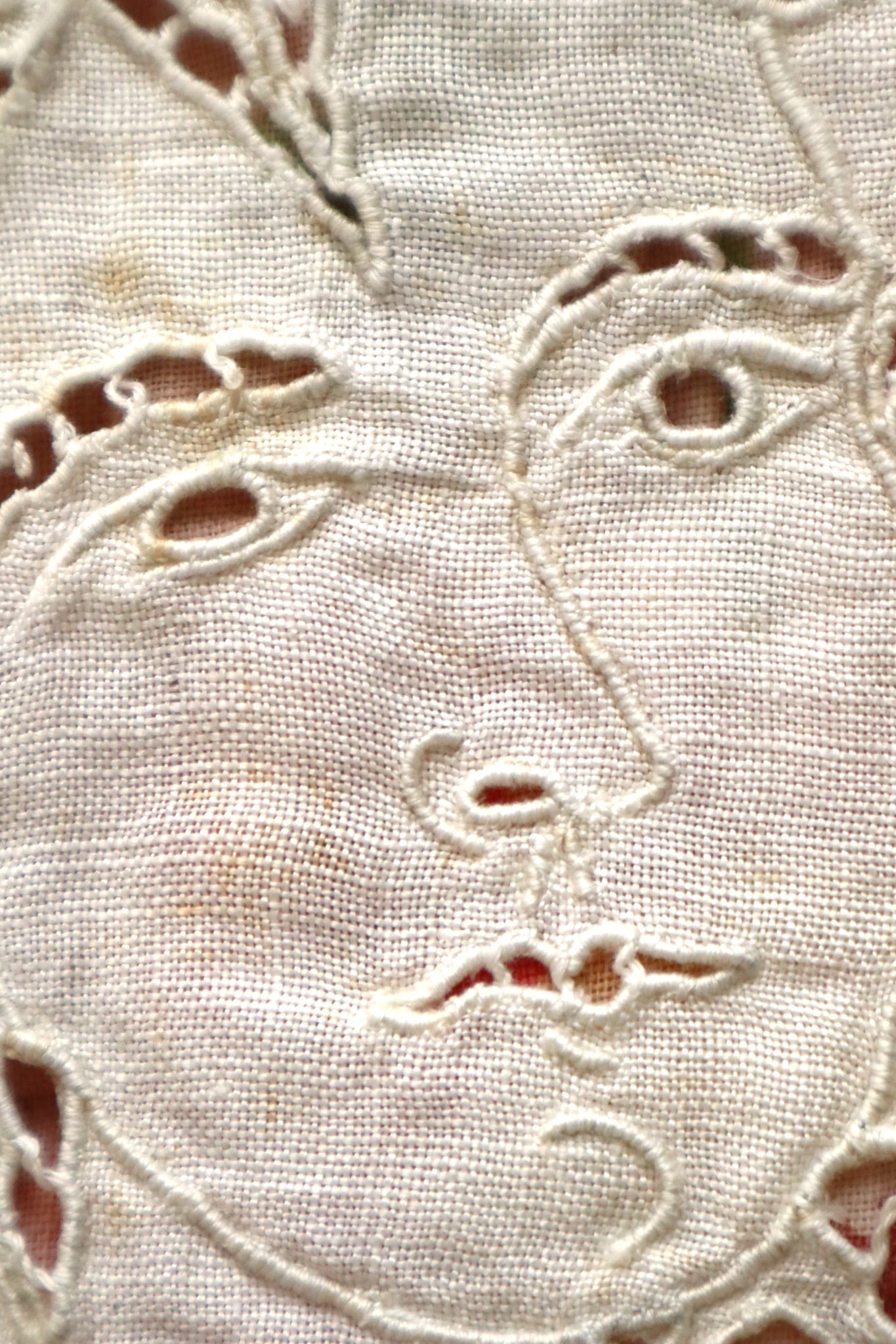 1920s French Richelieu Lace Portrait Panels
