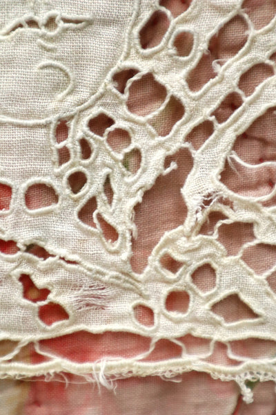1920s French Richelieu Lace Portrait Panels