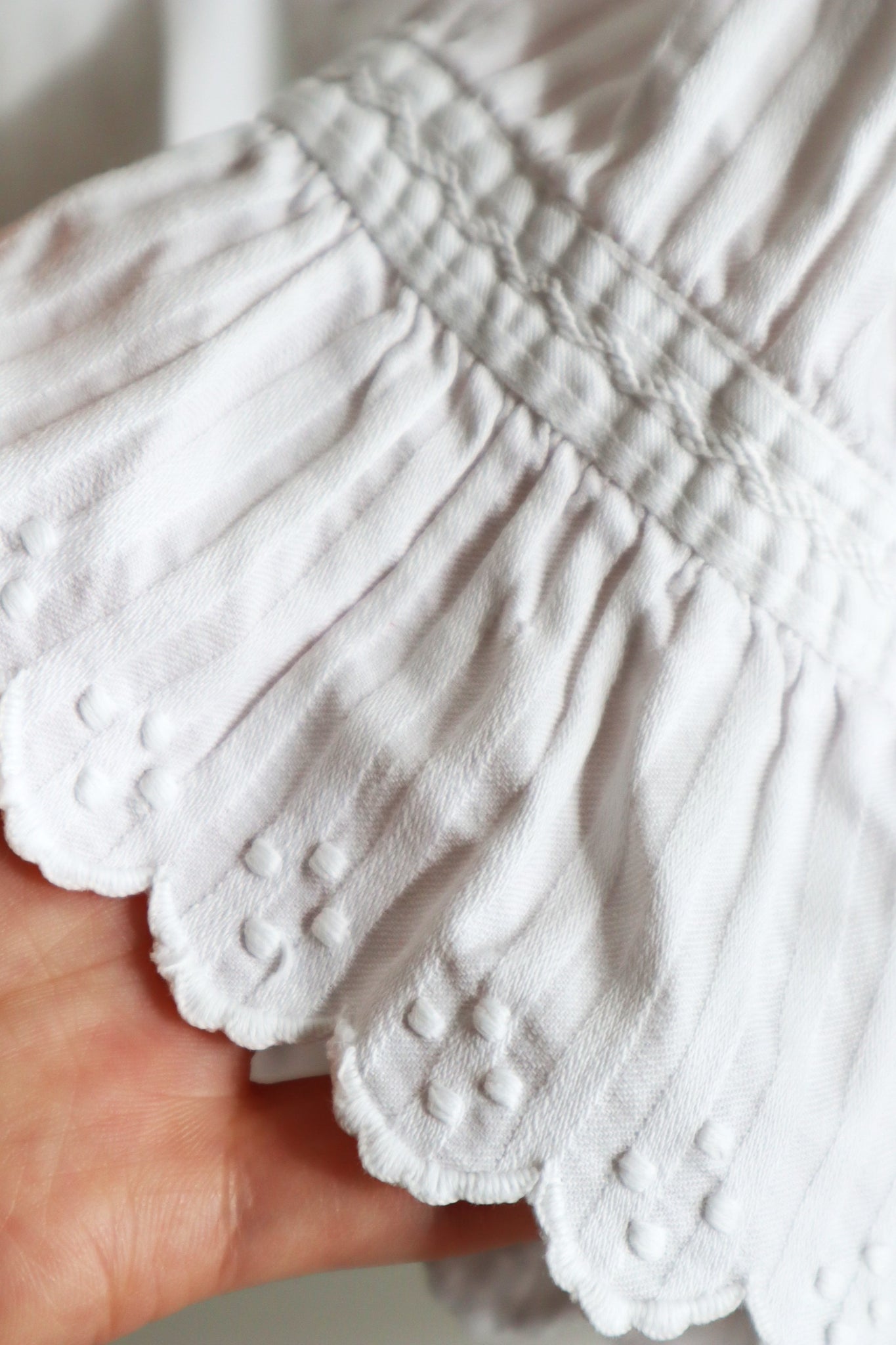 1910s French Hand-Finished Cotton Blouse
