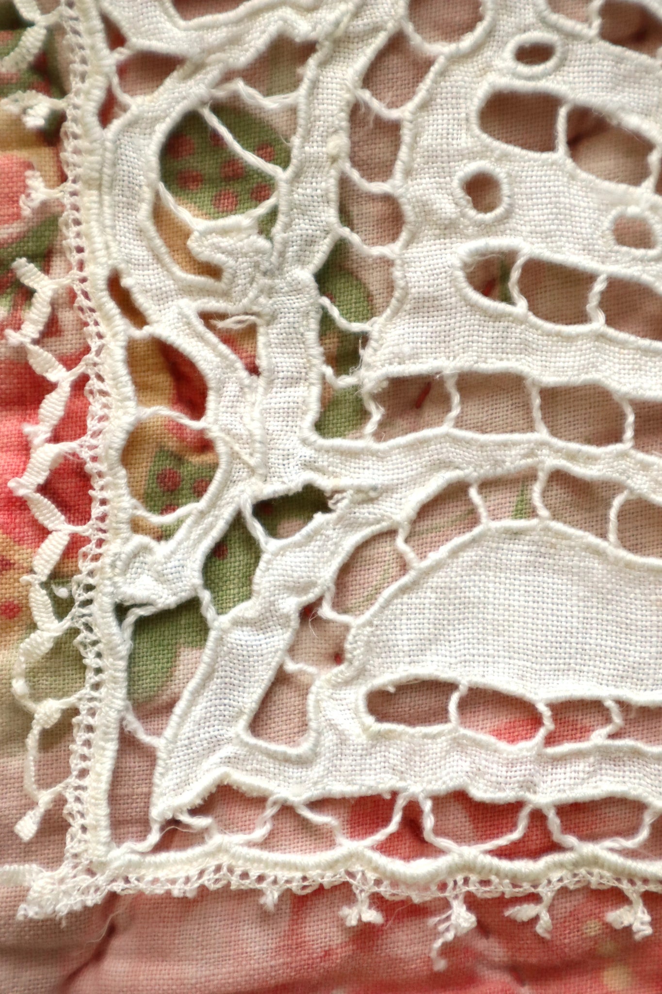 1920s French Richelieu Lace Portrait Panels
