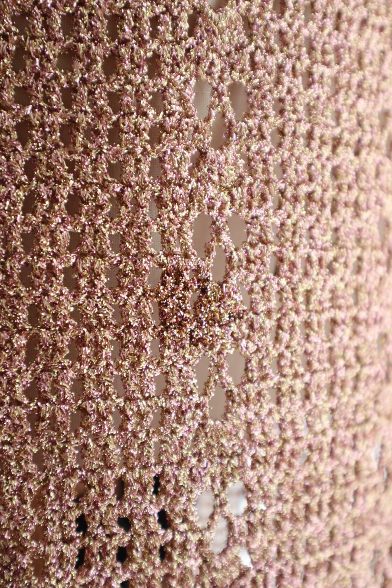 70s Hand Crocheted Glitter Dress