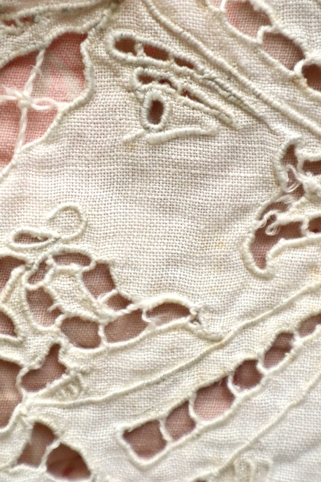 1920s French Richelieu Lace Portrait Panels