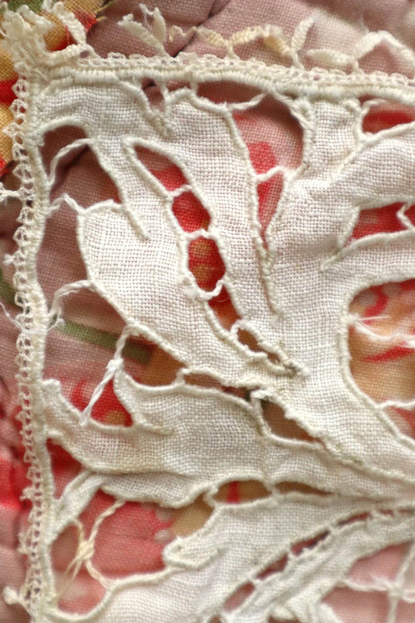1920s French Richelieu Lace Portrait Panels