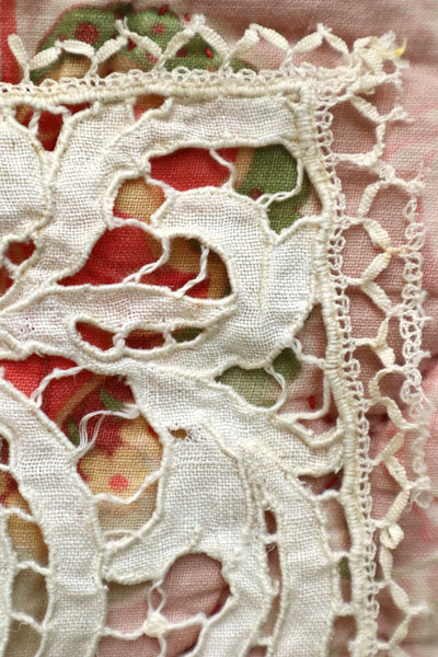 1920s French Richelieu Lace Portrait Panels