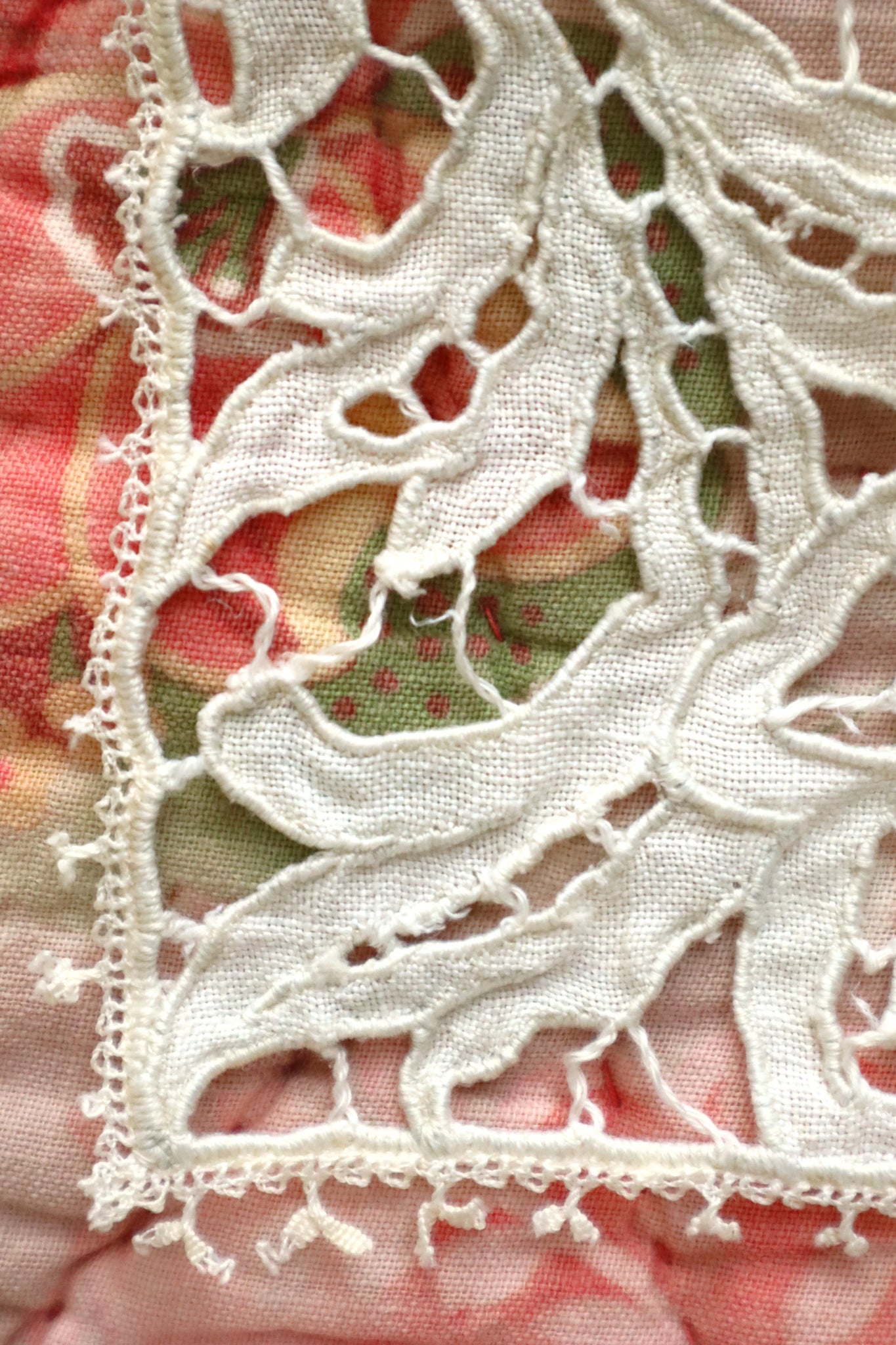 1920s French Richelieu Lace Portrait Panels