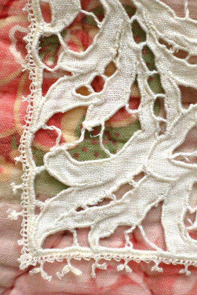 1920s French Richelieu Lace Portrait Panels