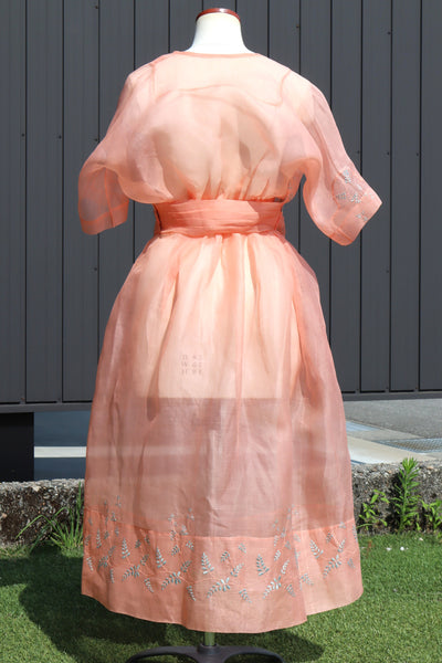 1930s~1940s Organza Blouse & Skirt