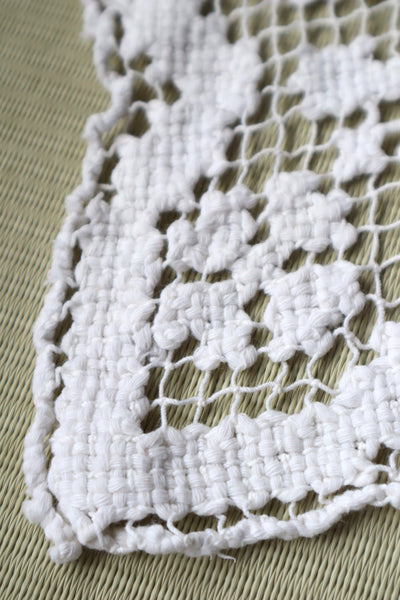 Late 19th Century French Filet Lace Panel Curtain