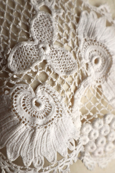 1900s French Hand-Crocheted Lace Bolero