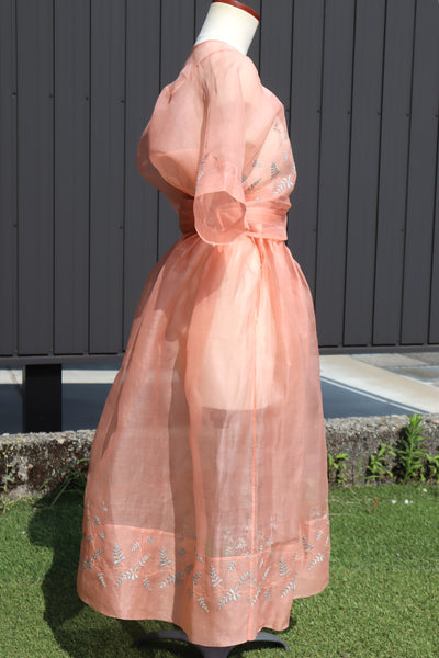 1930s~1940s Organza Blouse & Skirt