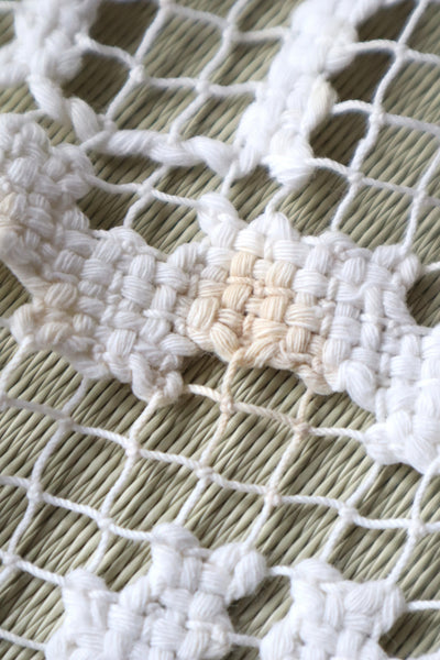 Late 19th Century French Filet Lace Panel Curtain