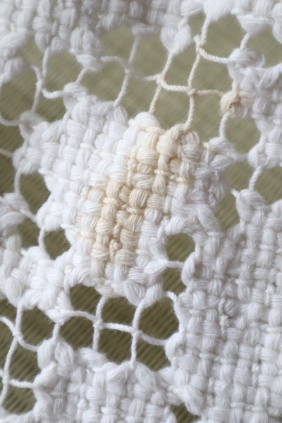 Late 19th Century French Filet Lace Panel Curtain