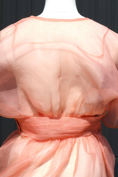 1930s~1940s Organza Blouse & Skirt