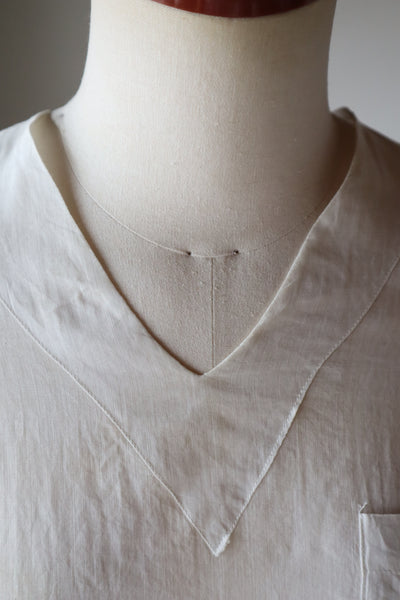 1910s–1920s American Medical Linen Work Dress
