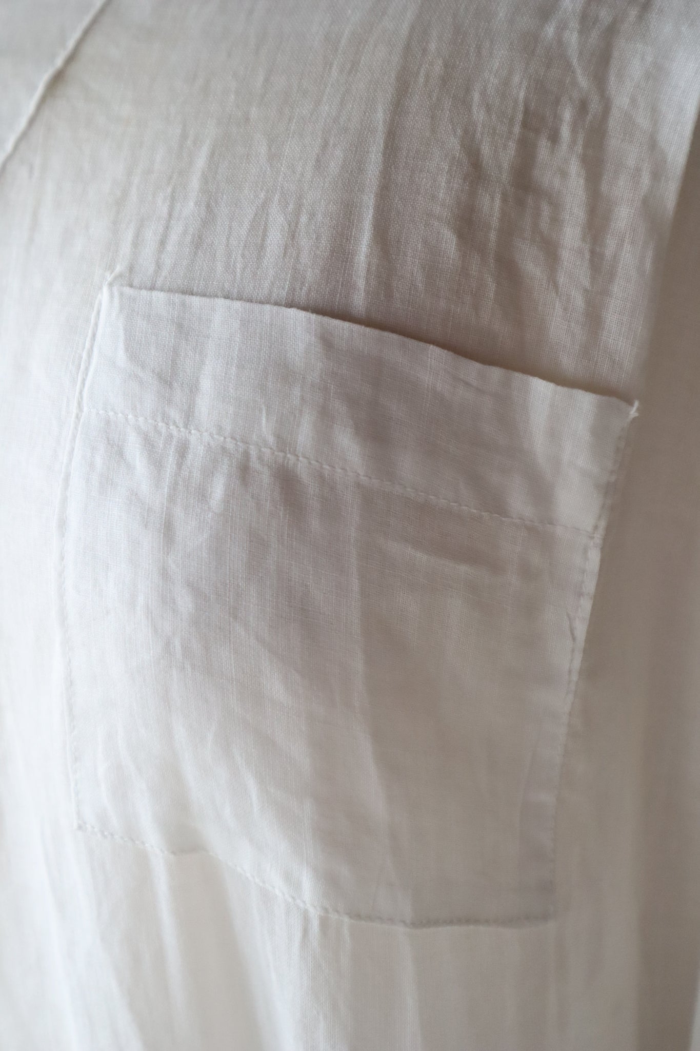 1910s–1920s American Medical Linen Work Dress