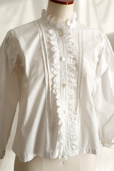 Early 20th Century French Monogram TF Cotton Blouse
