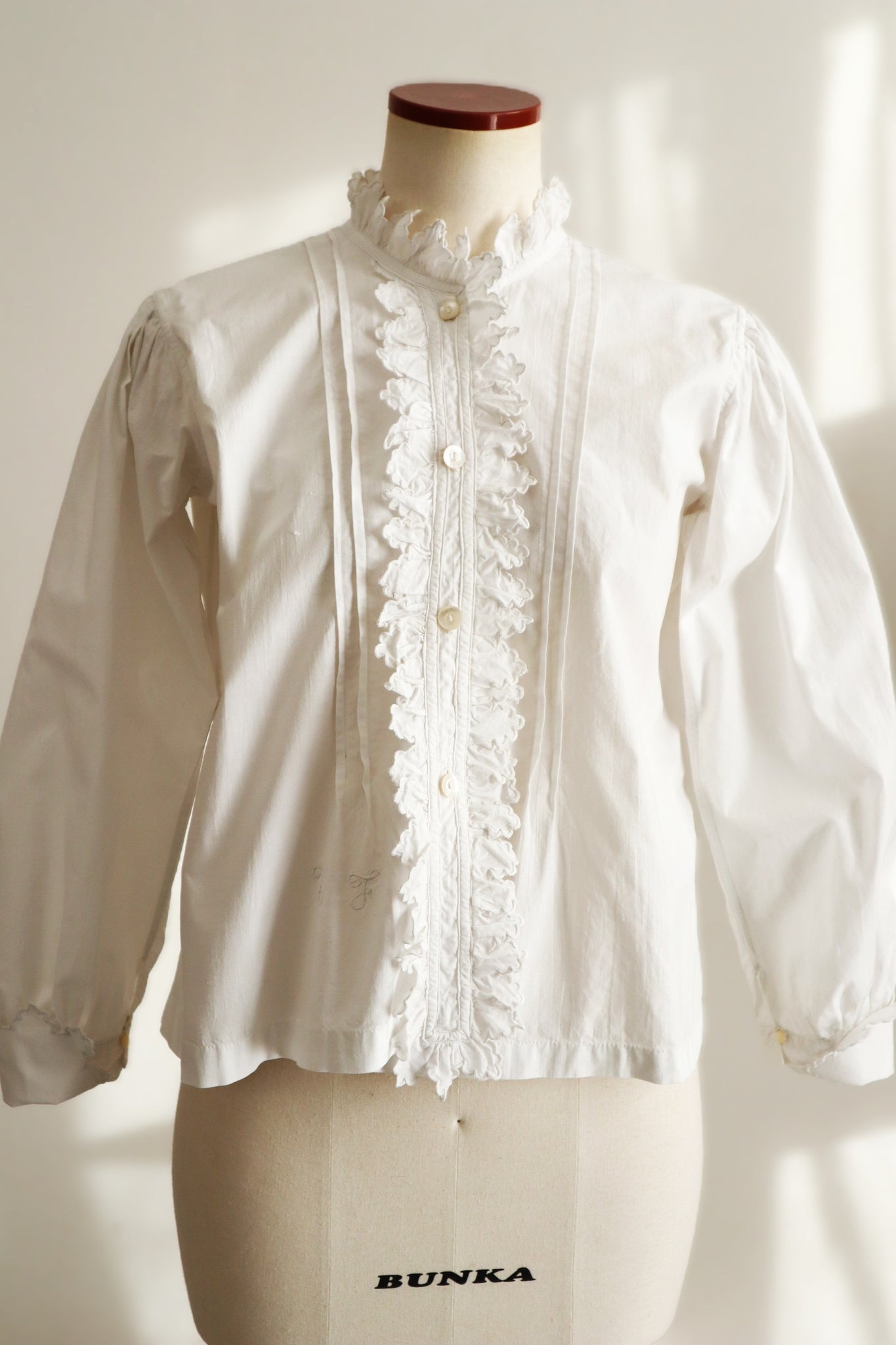 Early 20th Century French Monogram TF Cotton Blouse