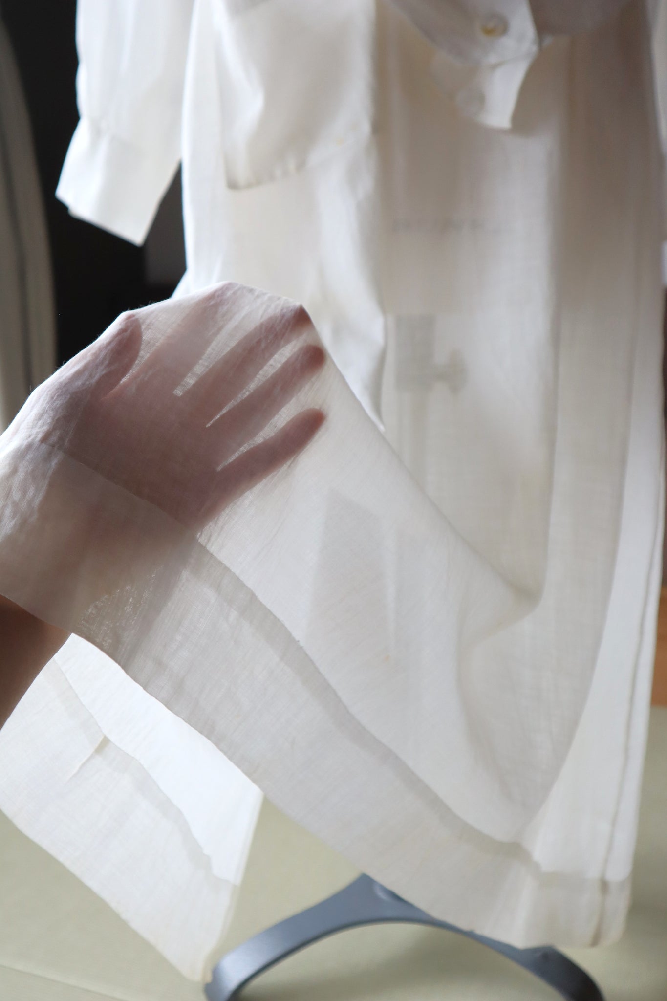 1910s–1920s American Medical Linen Work Dress