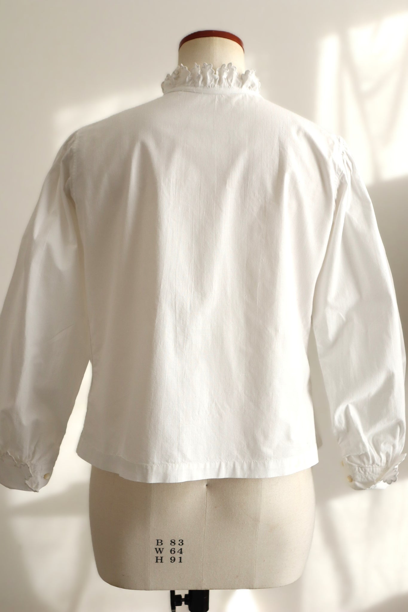 Early 20th Century French Monogram TF Cotton Blouse