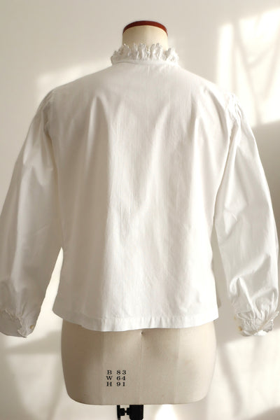Early 20th Century French Monogram TF Cotton Blouse