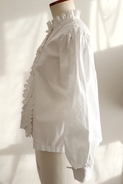 Early 20th Century French Monogram TF Cotton Blouse