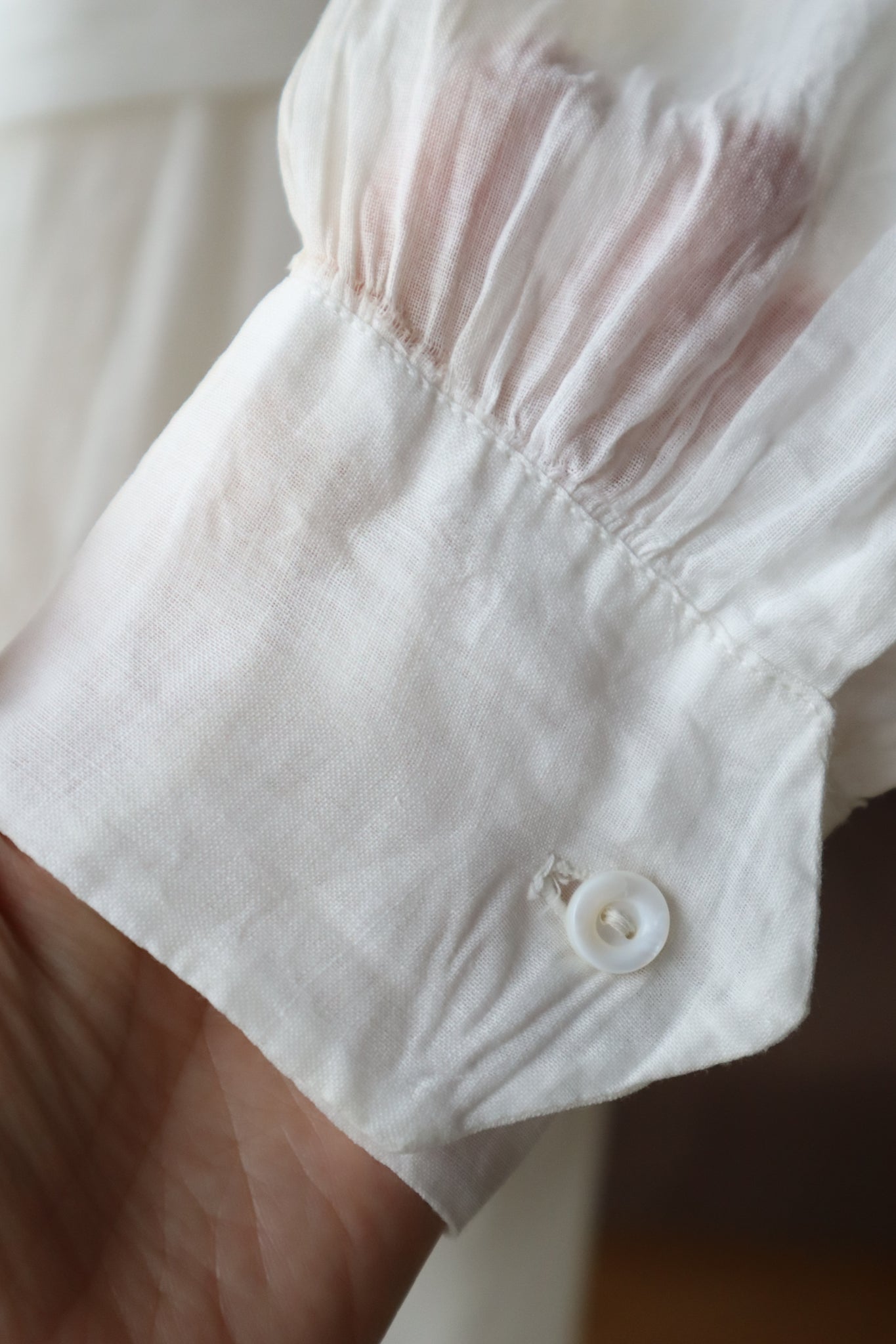 1910s–1920s American Medical Linen Work Dress