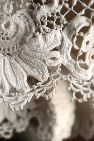 1900s French Hand-Crocheted Lace Bolero