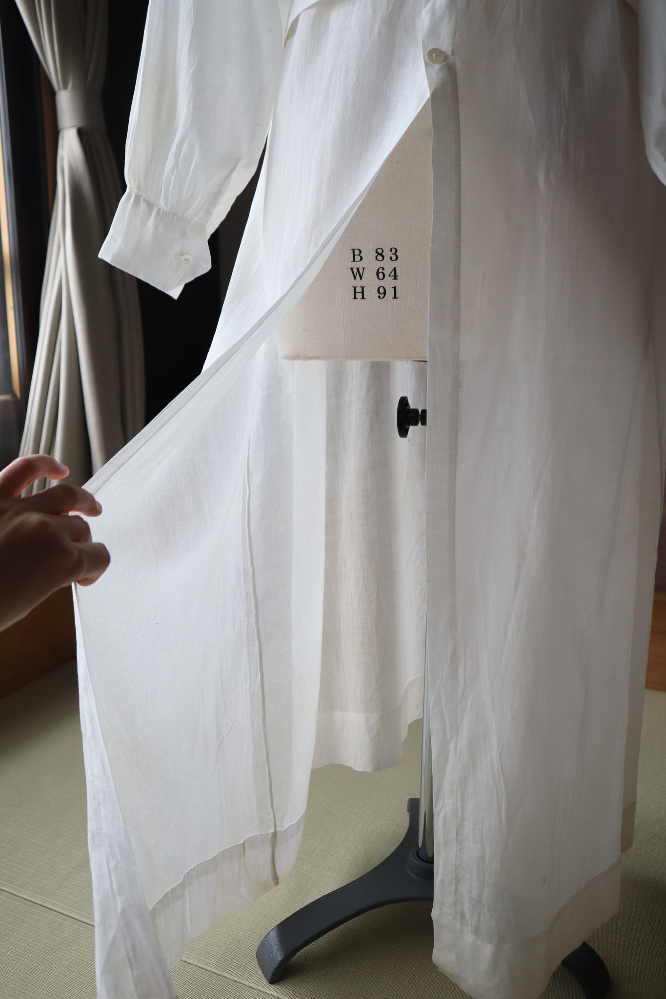 1910s–1920s American Medical Linen Work Dress