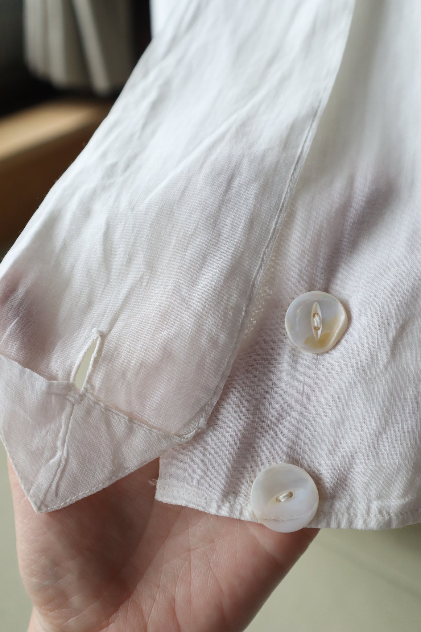 1910s–1920s American Medical Linen Work Dress