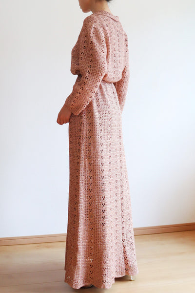 70s Hand Crocheted Glitter Dress