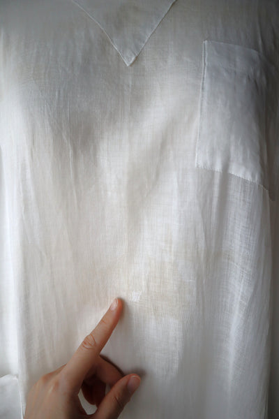 1910s–1920s American Medical Linen Work Dress