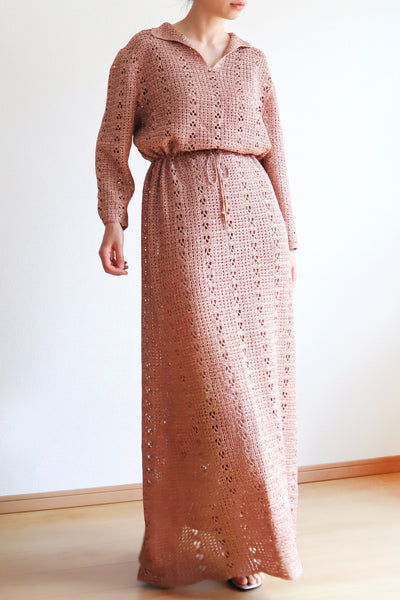 70s Hand Crocheted Glitter Dress