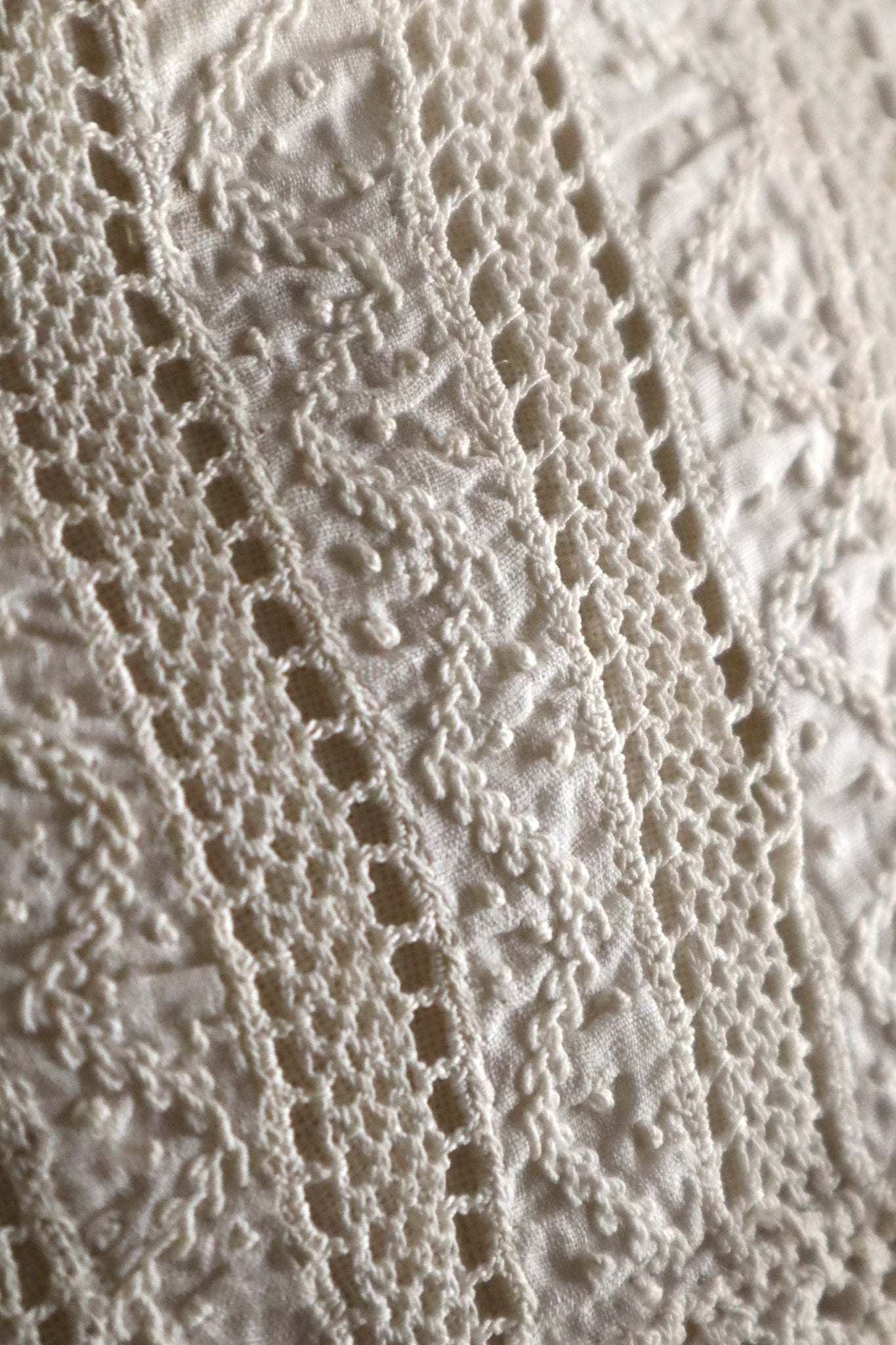 1900s French Handworked Crochet & Embroidered Lace Collar