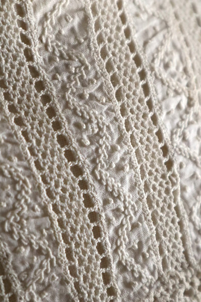 1900s French Handworked Crochet & Embroidered Lace Collar