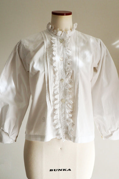 Early 20th Century French Monogram DF Cotton Blouse