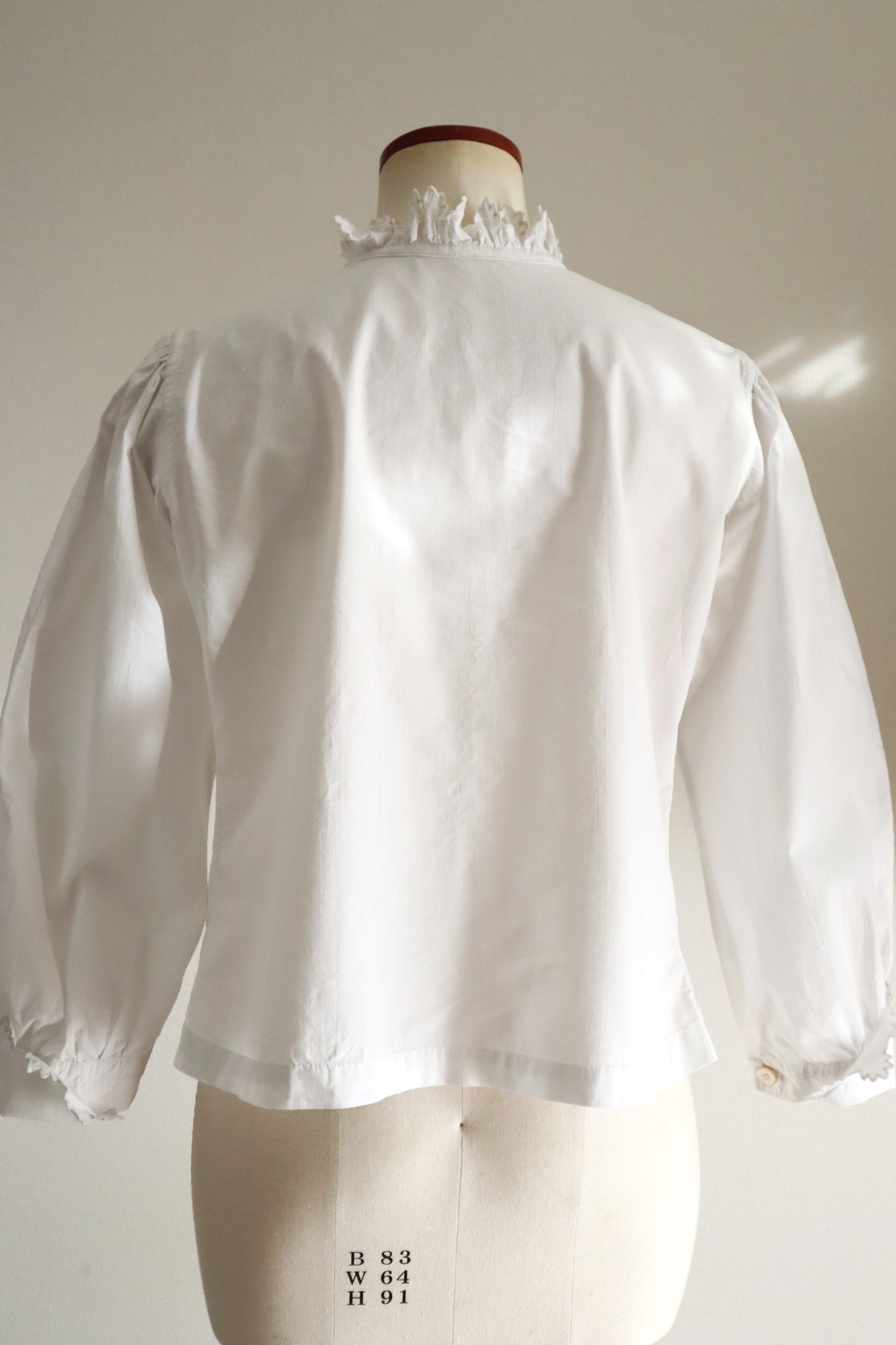 Early 20th Century French Monogram DF Cotton Blouse