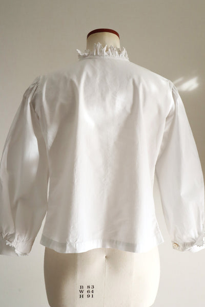 Early 20th Century French Monogram DF Cotton Blouse