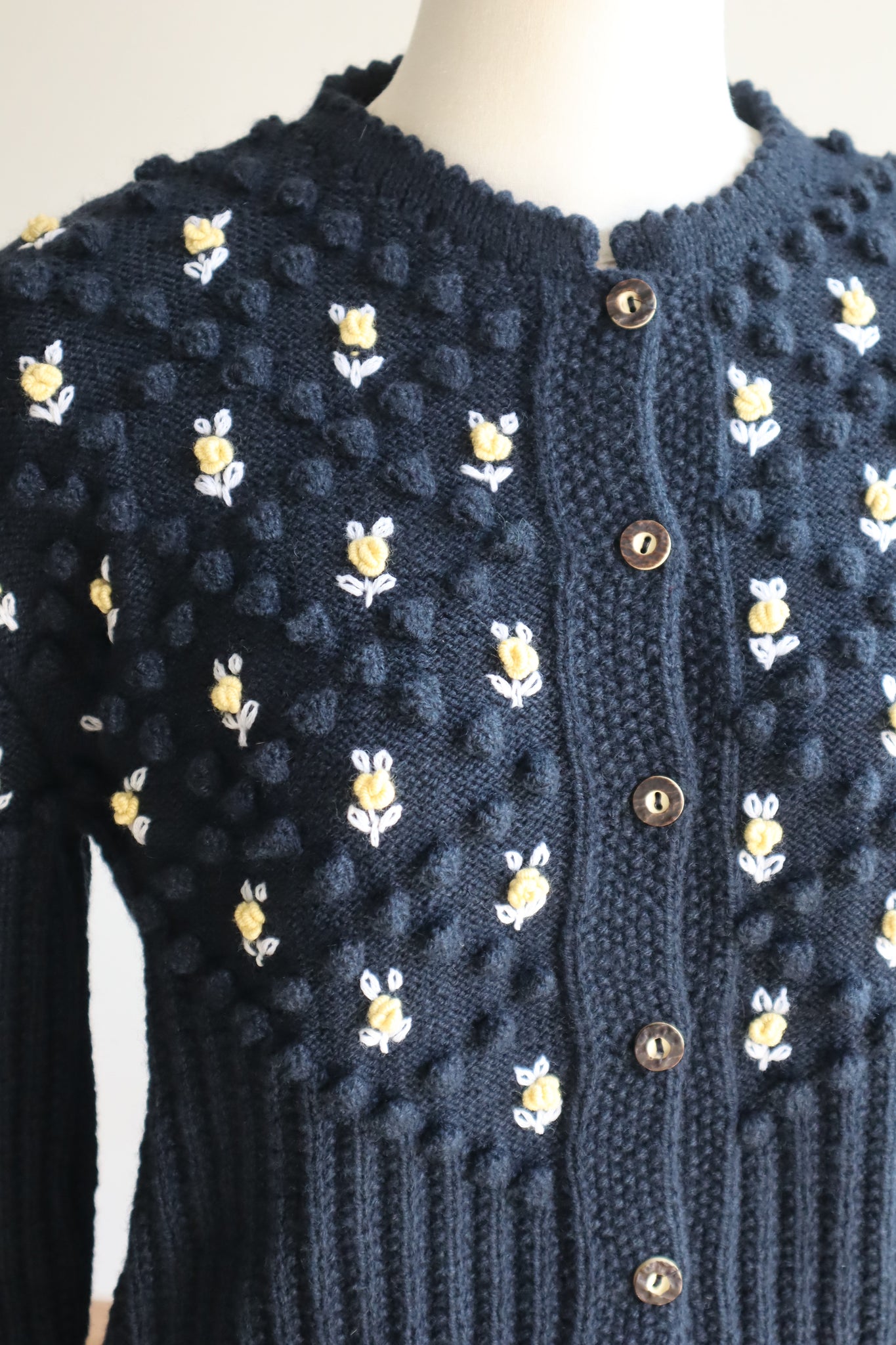 80s Navy Austrian Cardigan