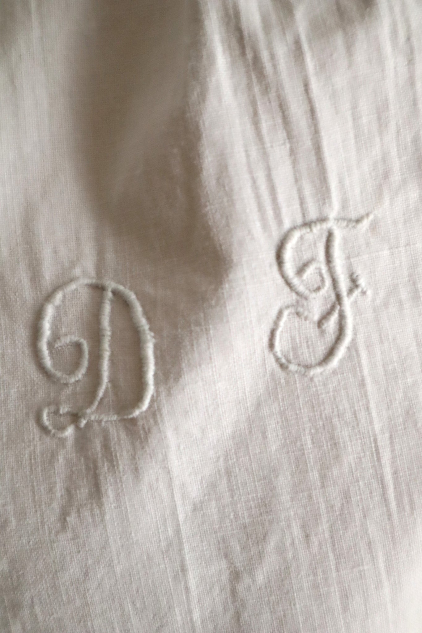 Early 20th Century French Monogram DF Cotton Blouse