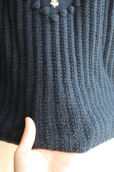 80s Navy Austrian Cardigan