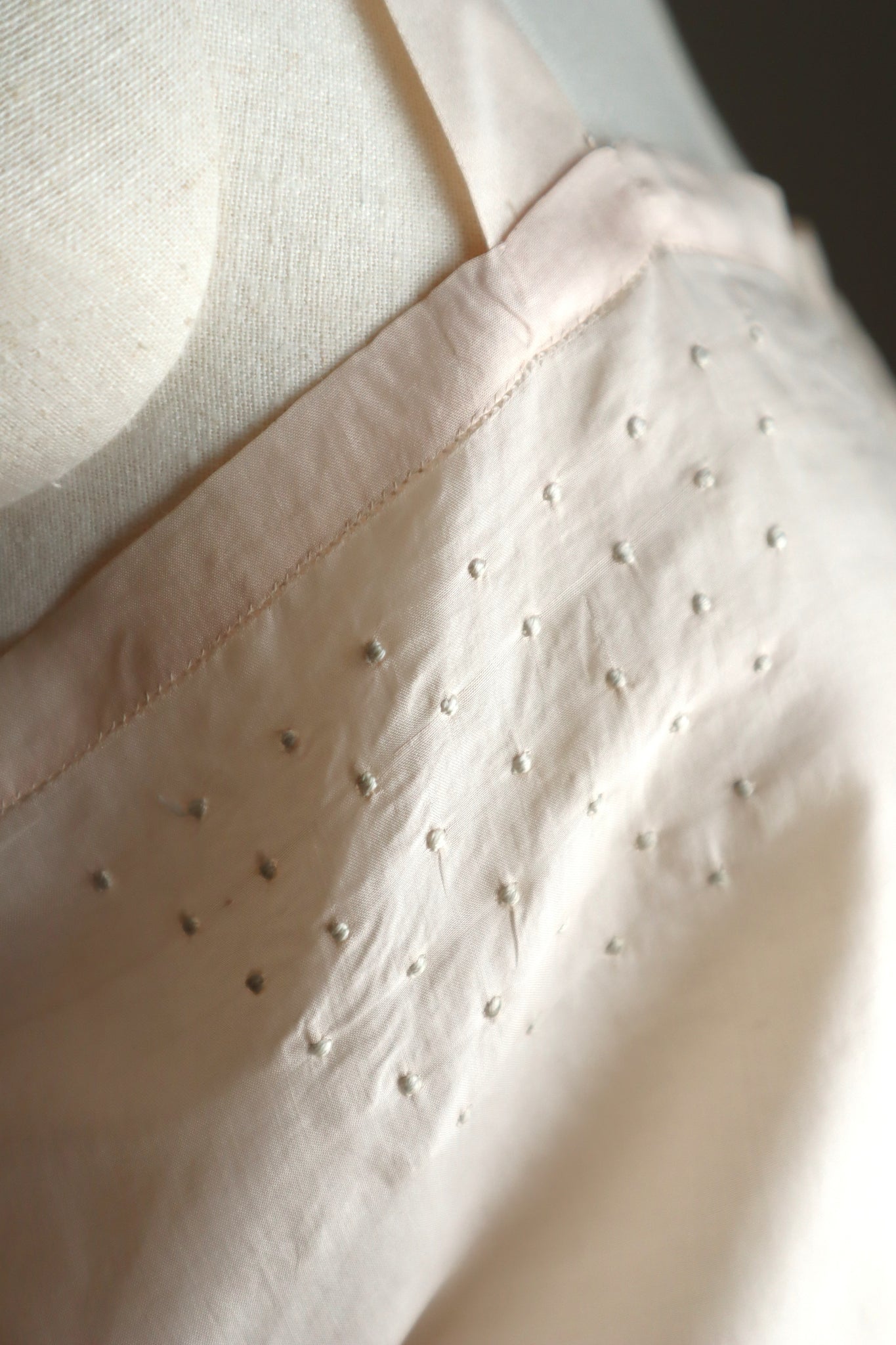 1900s French Handworked Silk Corset Cover