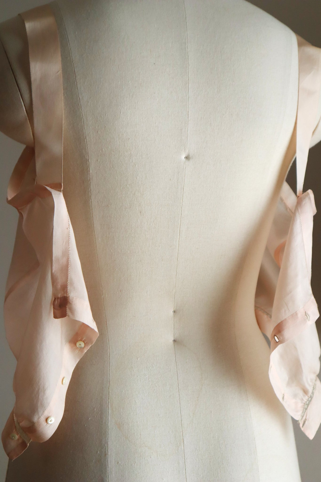 1900s French Handworked Silk Corset Cover